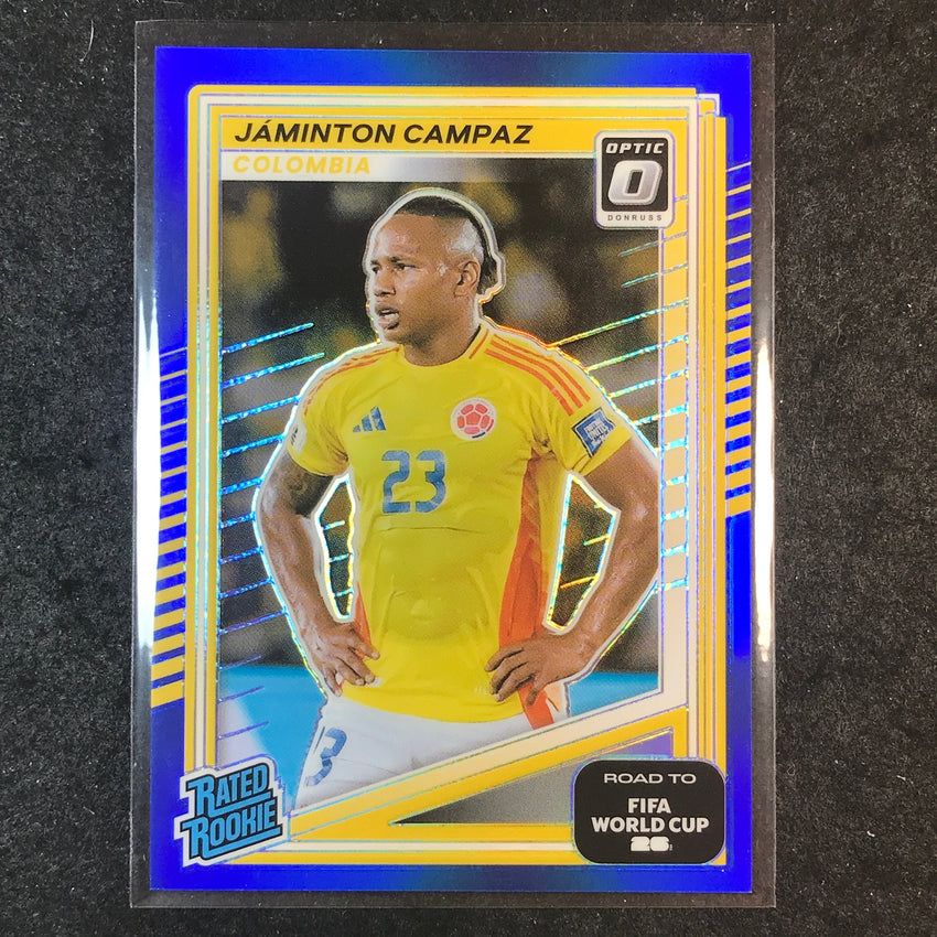 2025-26 Donruss Road to World Cup JAMINTON CAMPAZ Rated Rookie Optic Blue 8/75