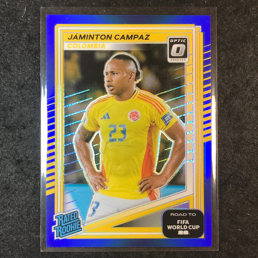 2025-26 Donruss Road to World Cup JAMINTON CAMPAZ Rated Rookie Optic Blue 29/75