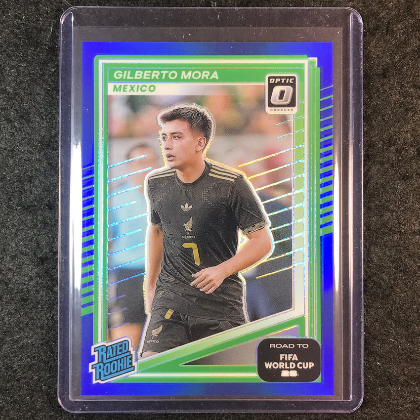 2025-26 Donruss Road to World Cup GILBERTO MORA Rated Rookie Optic Blue 72/75