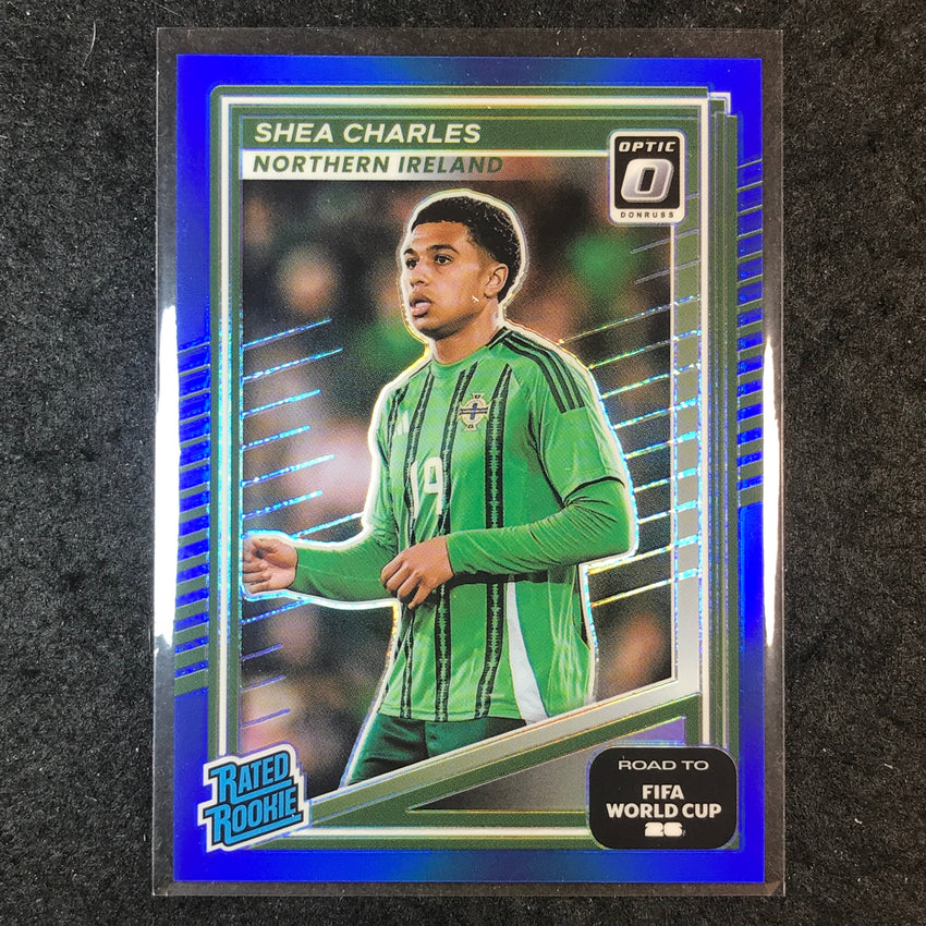 2025-26 Donruss Road to World Cup SHEA CHARLES Rated Rookie Optic Blue 18/75
