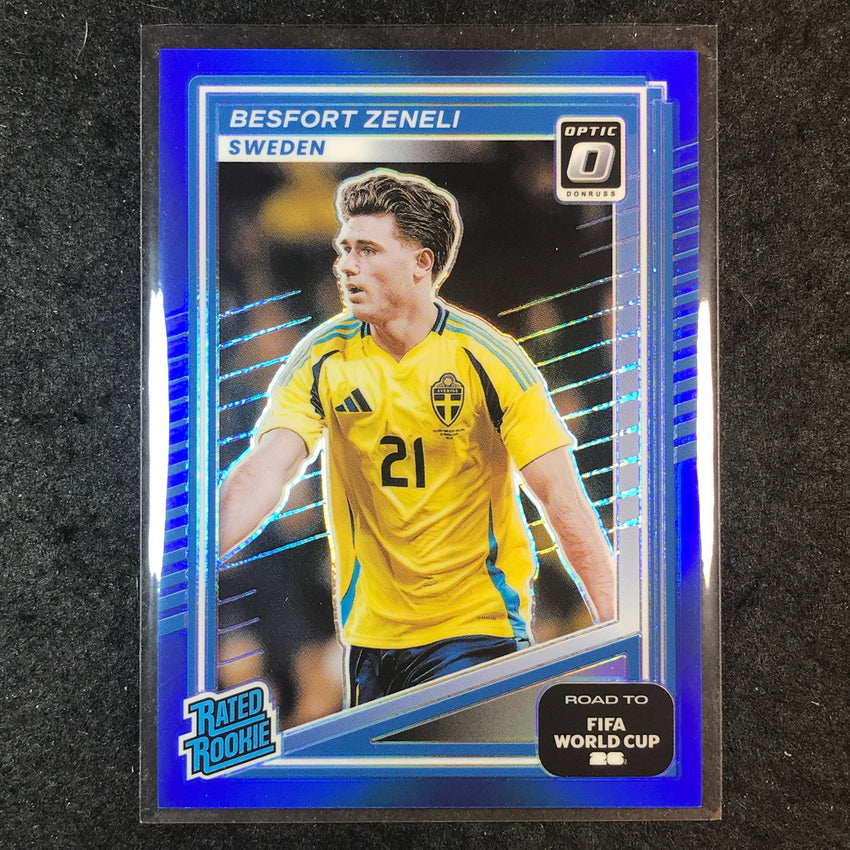 2025-26 Donruss Road to World Cup BESFORT ZENELI Rated Rookie Optic Blue 75/75