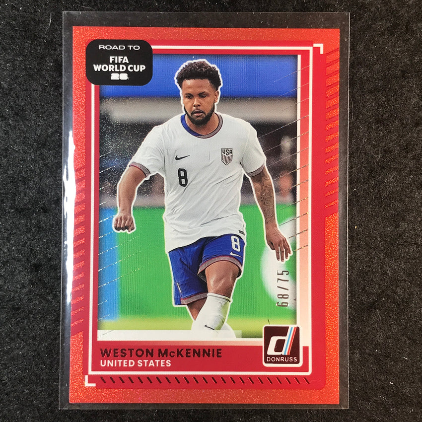 2025-26 Donruss Road to FIFA World Cup WESTON MCKENNIE Base Red 68/75 #24