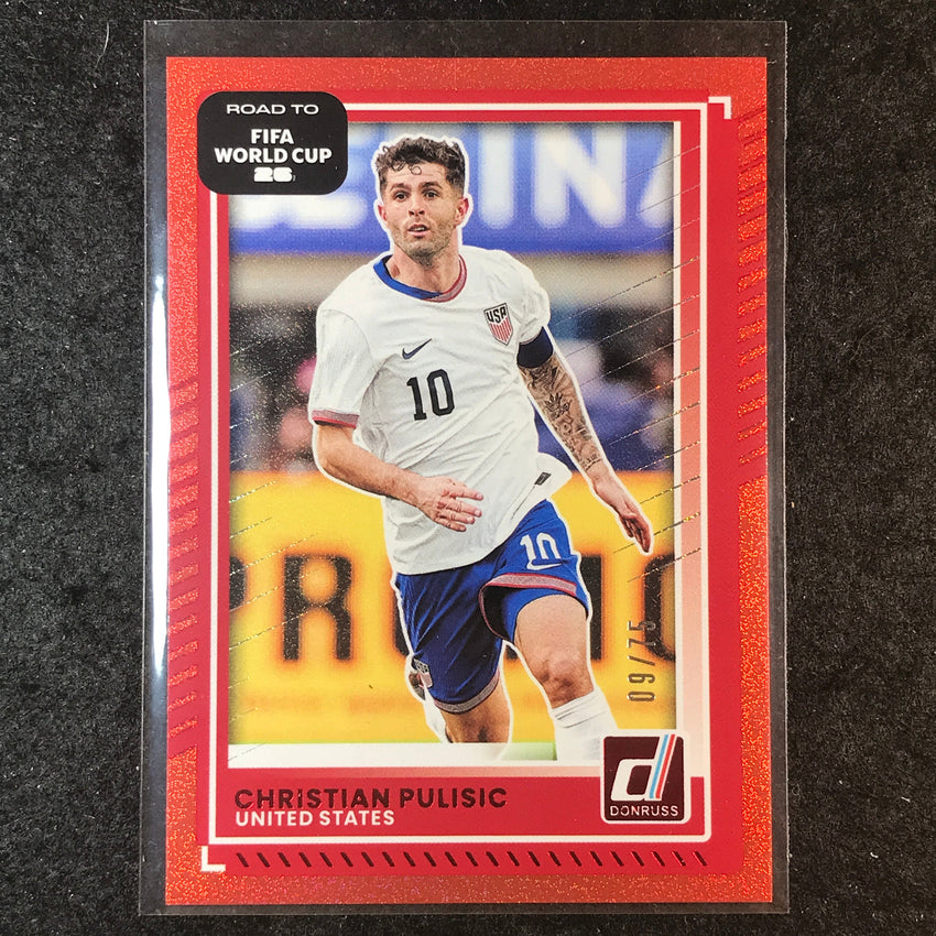 2025-26 Donruss Road to FIFA World Cup CHRISTIAN PULISIC Base Red 9/75 #25