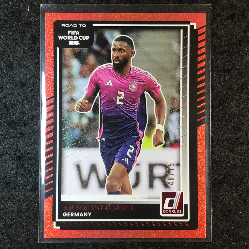 2025-26 Donruss Road to FIFA World Cup ANTONIO RUDIGER Base Red 48/75 #29