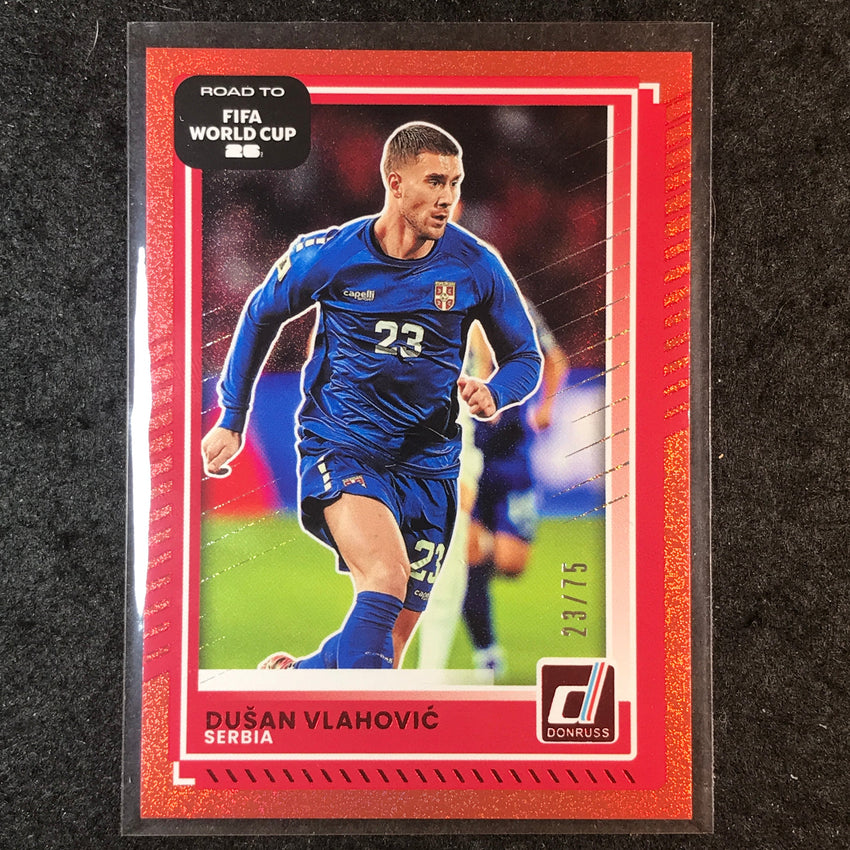2025-26 Donruss Road to FIFA World Cup DUSAN VLAHOVIC Base Red 23/75 #54