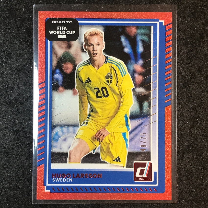 2025-26 Donruss Road to FIFA World Cup HUGO LARSSON Base Red 48/75 #80