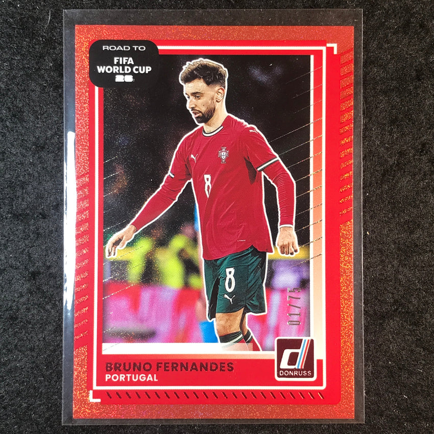 2025-26 Donruss Road to FIFA World Cup BRUNO FERNANDES Base Red 1/75 #90