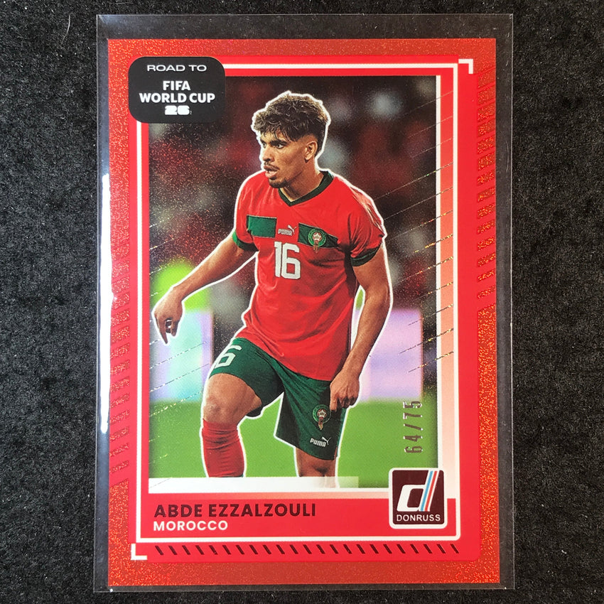 2025-26 Donruss Road to FIFA World Cup ABDE EZZALZOULI Base Red 64/75 #101