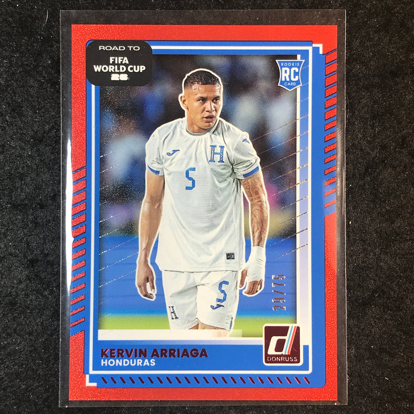2025-26 Donruss Road to FIFA World Cup KERVIN ARRIAGA Rookie Base Red 29/75 #109