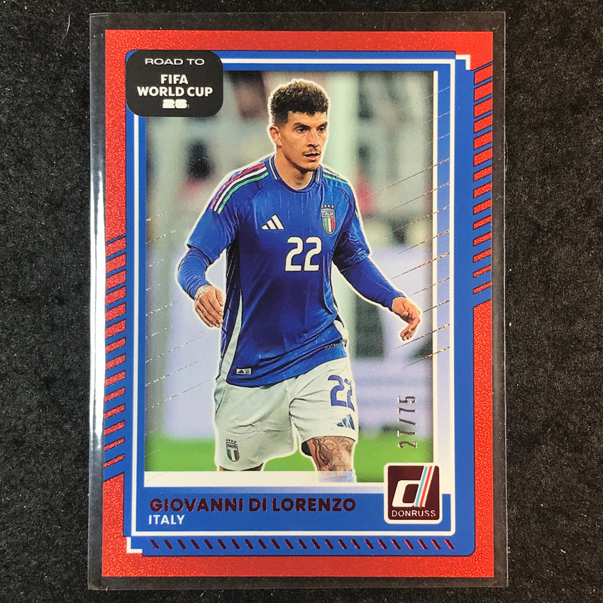 2025-26 Donruss Road to FIFA World Cup GIOVANNI DI LORENZO Base Red 27/75 #117