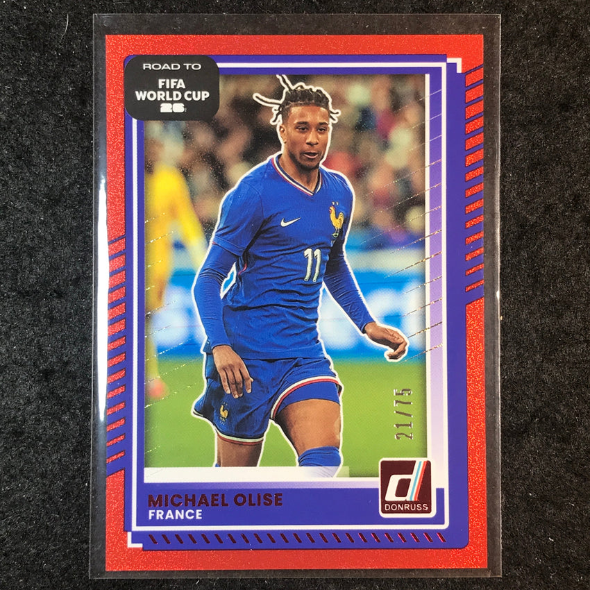 2025-26 Donruss Road to FIFA World Cup MICHAEL OLISE Base Red 21/75 #140