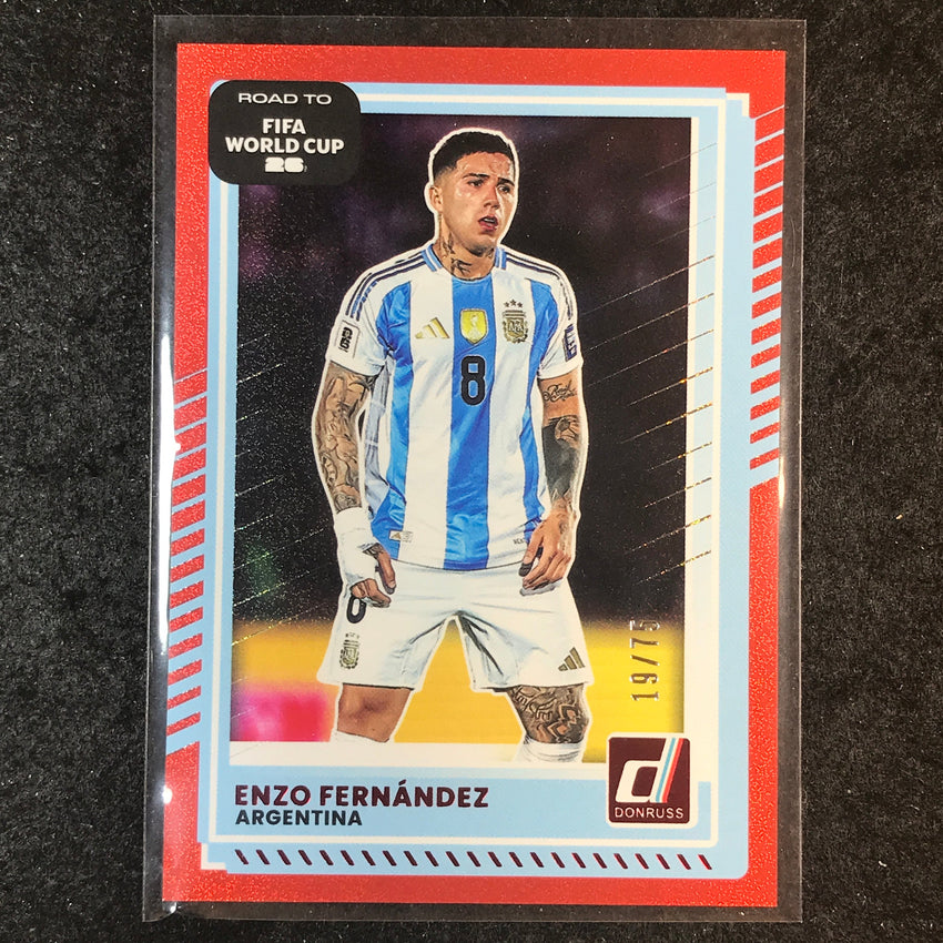 2025-26 Donruss Road to FIFA World Cup ENZO FERNANDEZ Base Red 19/75 #158
