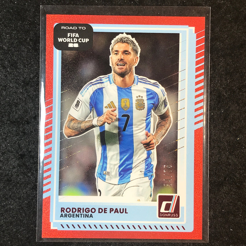 2025-26 Donruss Road to FIFA World Cup RODRIGO DE PAUL Base Red 34/75 #161