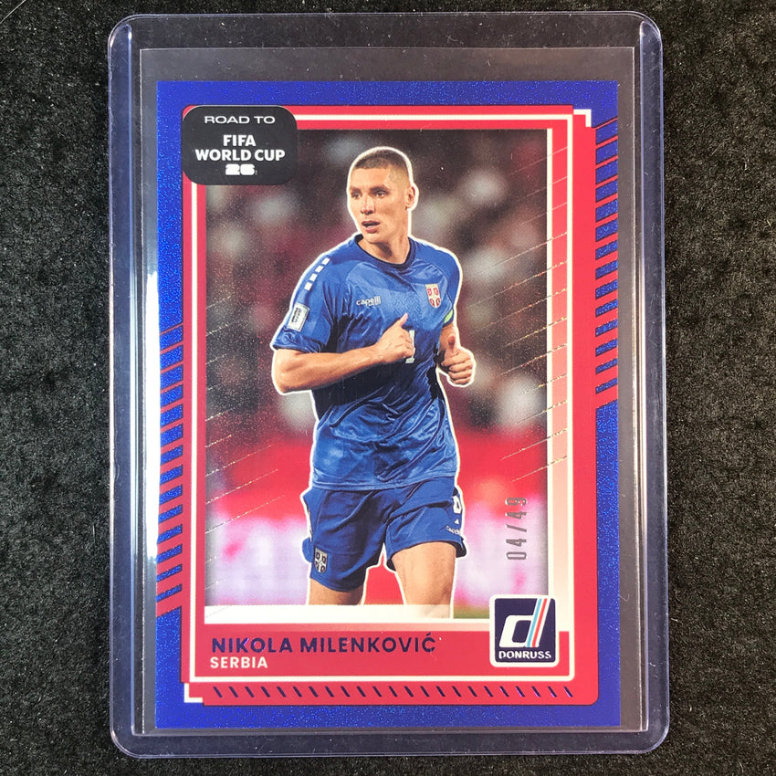 2025-26 Donruss Road to FIFA World Cup NIKOLA MILENKOVIC Base Blue 4/49 #56