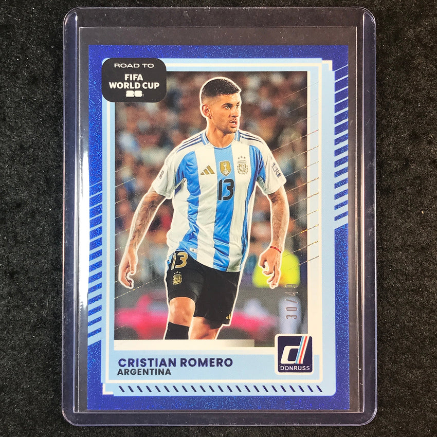 2025-26 Donruss Road to FIFA World Cup CRISTIAN ROMERO Base Blue 30/49 #162