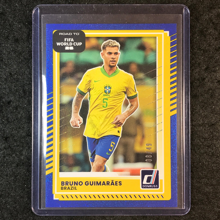 2025-26 Donruss Road to FIFA World Cup BRUNO GUIMARAES Base Blue 6/49 #181