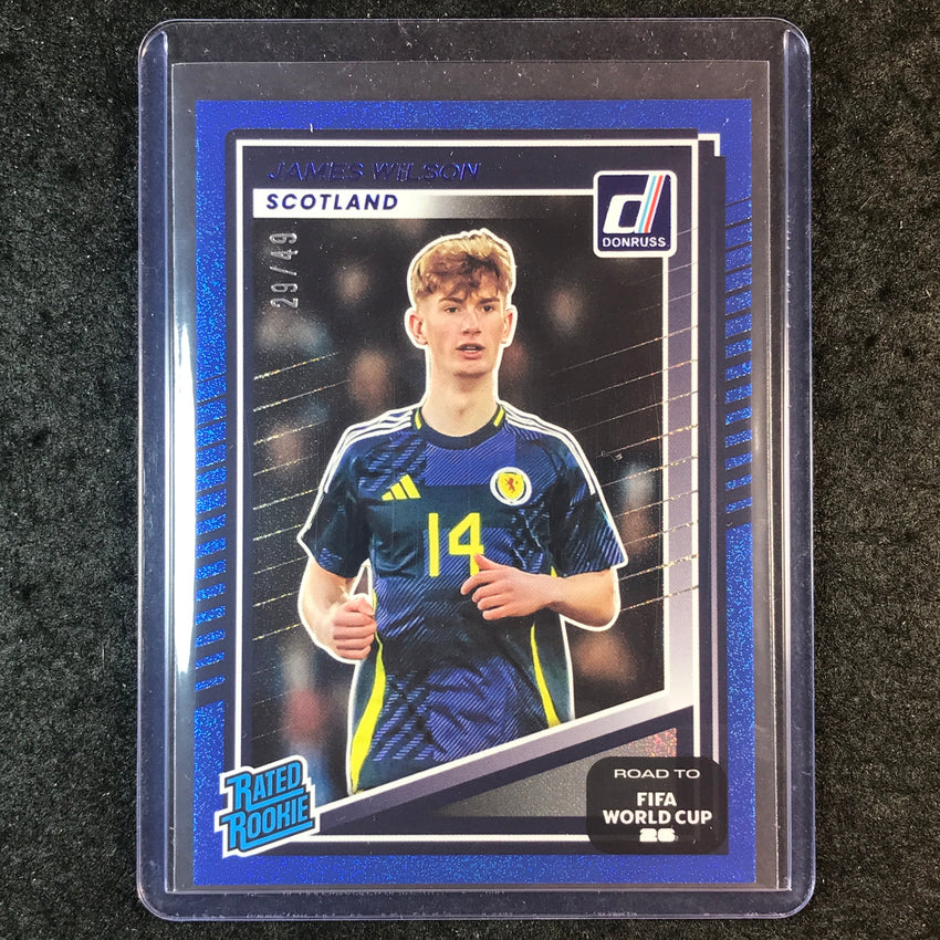 2025-26 Donruss Road to World Cup JAMES WILSON Rated Rookie Base Blue 29/49 #232