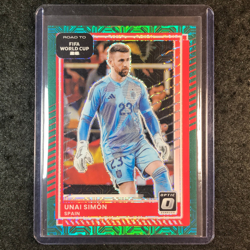2025-26 Donruss Road to FIFA World Cup UNAI SIMON Optic Teal Mojo 18/49 #19