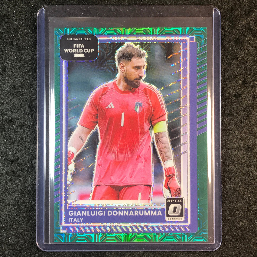 2025-26 Donruss Road to World Cup GIANLUIGI DONNARUMMA Optic Teal Mojo 7/49 #112