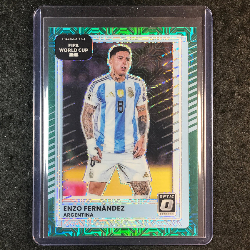 2025-26 Donruss Road to FIFA World Cup ENZO FERNANDEZ Optic Teal Mojo 47/49 #158