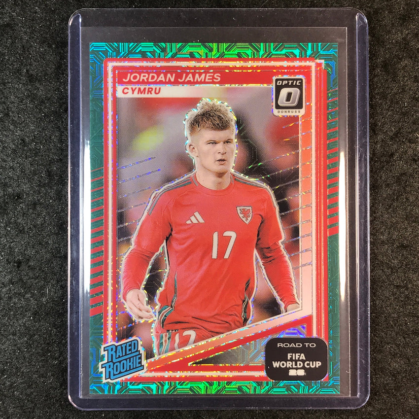2025-26 Donruss Road to World Cup JORDAN JAMES Rookie Optic Teal Mojo 21/49 #206