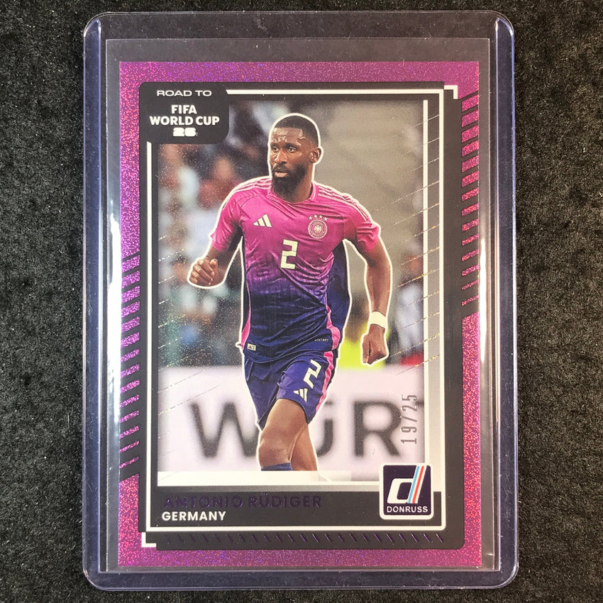 2025-26 Donruss Road to FIFA World Cup ANTONIO RUDIGER Base Purple 19/25 #29