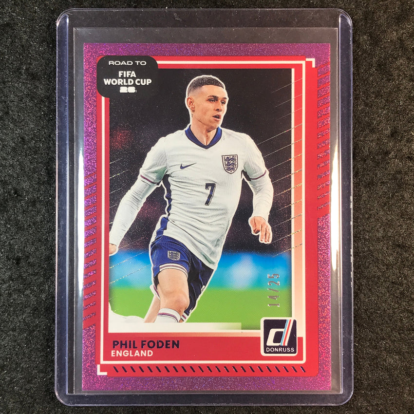 2025-26 Donruss Road to FIFA World Cup PHIL FODEN Base Purple 14/25 #69