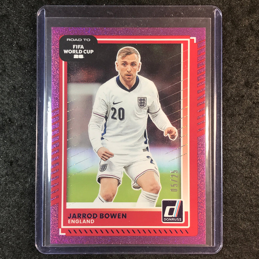 2025-26 Donruss Road to FIFA World Cup JARROD BOWEN Base Purple 5/25 #73