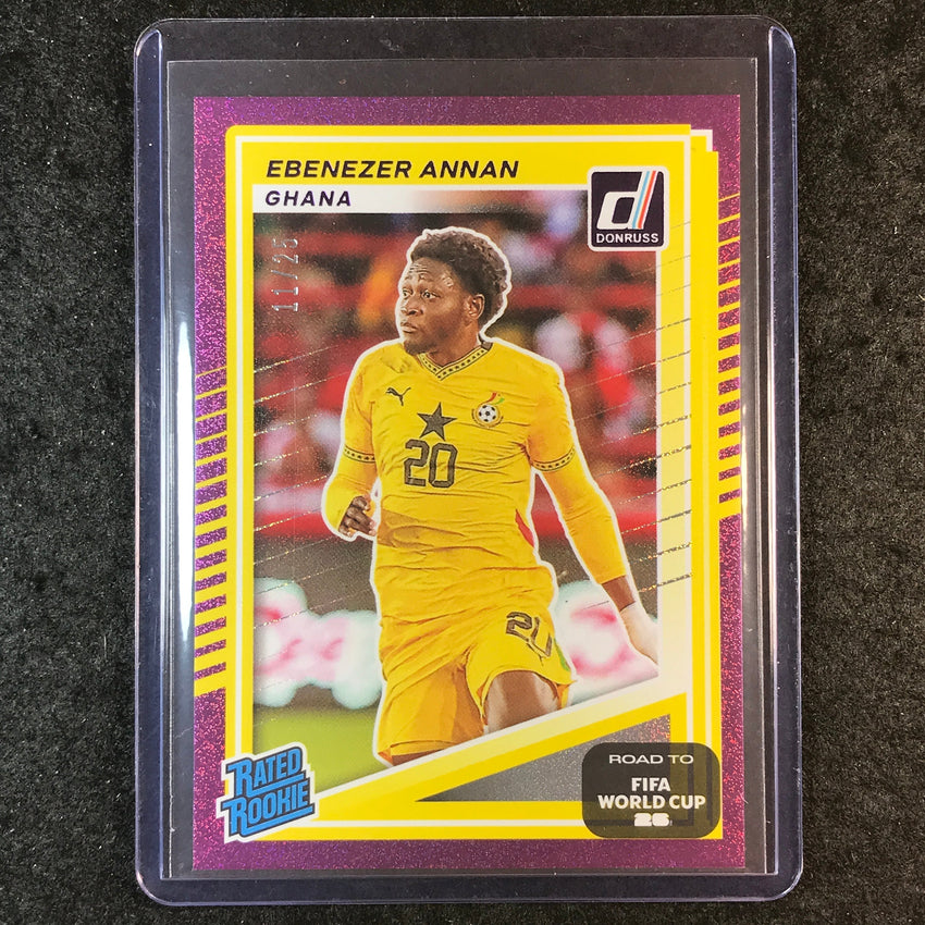 2025-26 Donruss Road to World Cup EBENEZER ANNAN Rated Rookie Purple 11/25 #210