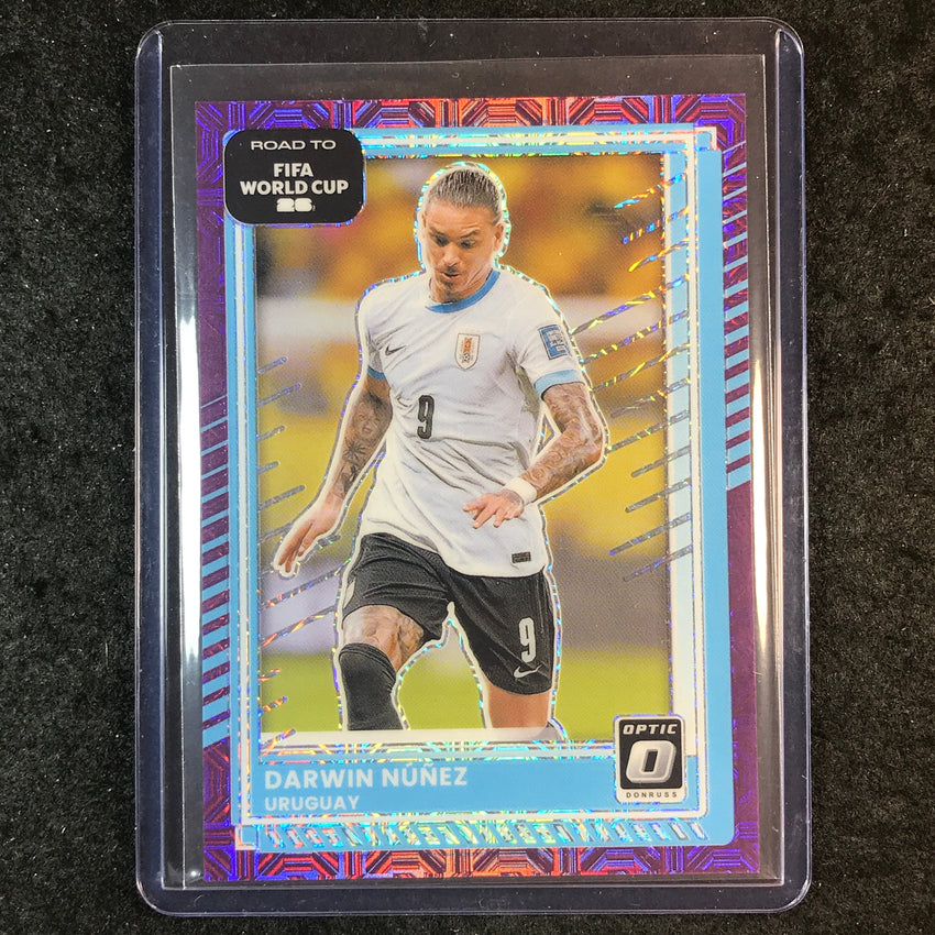 2025-26 Donruss Road to FIFA World Cup DARWIN NUNEZ Optic Purple Mojo 14/25 #52