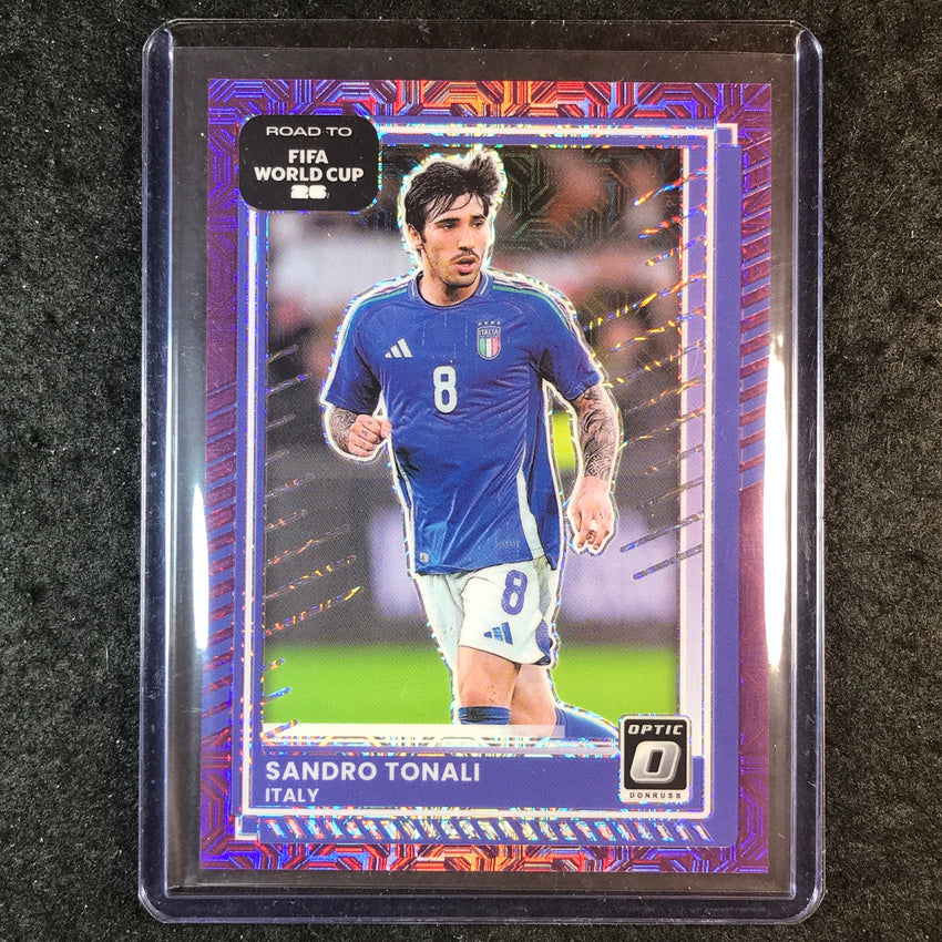 2025-26 Donruss Road to World Cup SANDRO TONALI Optic Purple Mojo 22/25 #110