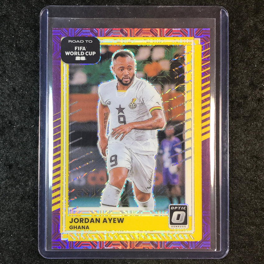 2025-26 Donruss Road to FIFA World Cup JORDAN AYEW Optic Purple Mojo 4/25 #128