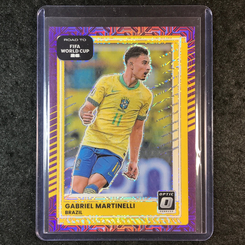 2025-26 Donruss Road to World Cup GABRIEL MARTINELLI Optic Purple Mojo 11/25