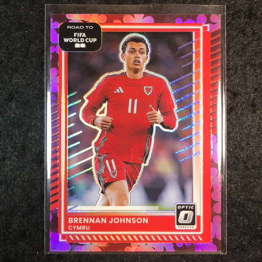 2025-26 Donruss Road to FIFA World Cup BRENNAN JOHNSON Optic Plum Blossom #1