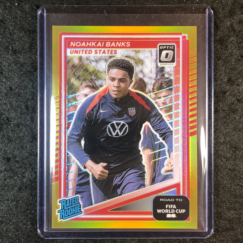 2025-26 Donruss Road to World Cup NOAHKAI BANKS Rated Rookie Optic Gold 4/10