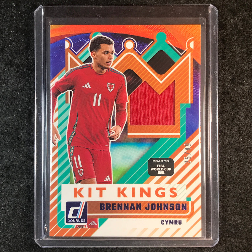 2025-26 Donruss Road to World Cup BRENNAN JOHNSON Kit Kings Jersey Blue 25/49