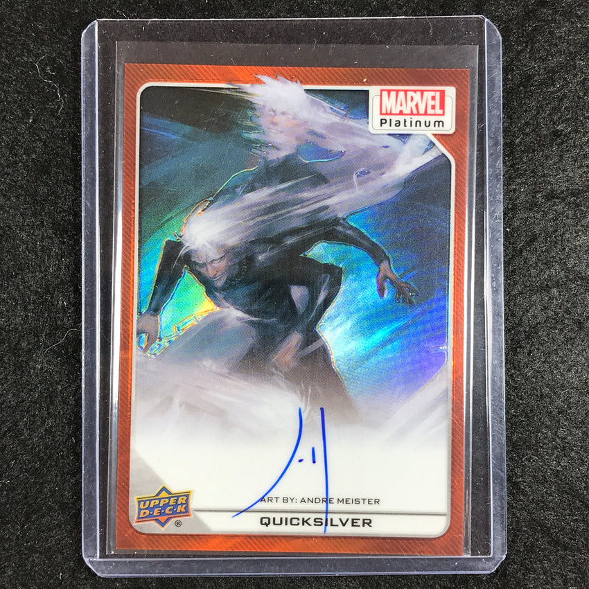 2023 Marvel Platinum QUICKSILVER ANDRE MEISTER Artist Auto Orange Rainbow 12/35