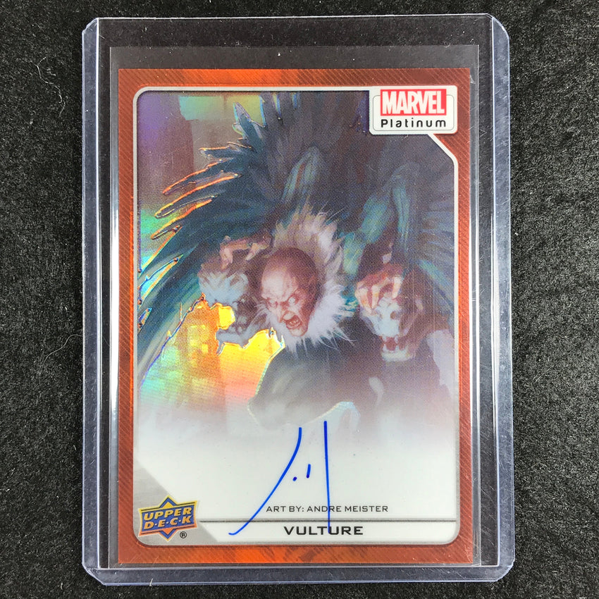 2023 Marvel Platinum VULTURE ANDRE MEISTER Base Artist Auto Orange Rainbow 19/35