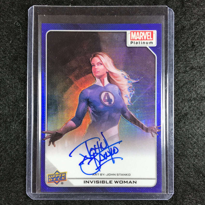 2023 Marvel Platinum INVISIBLE WOMAN JOHN STANKO Artist Auto Blue Rainbow 19/25