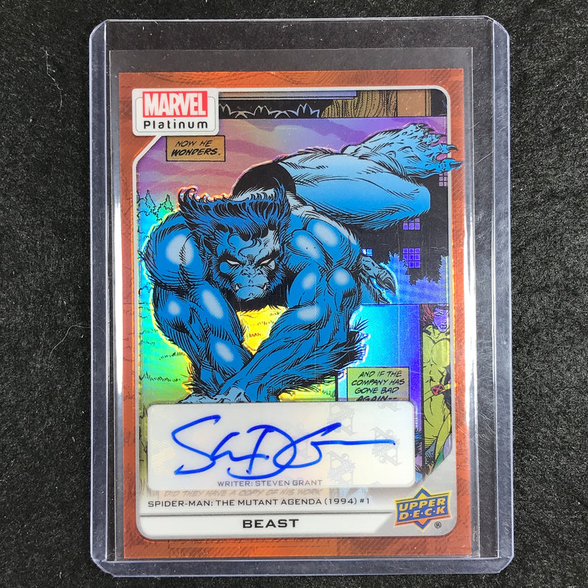 2023 Marvel Platinum BEAST STEVEN GRANT High Series Creator Auto Orange 16/25