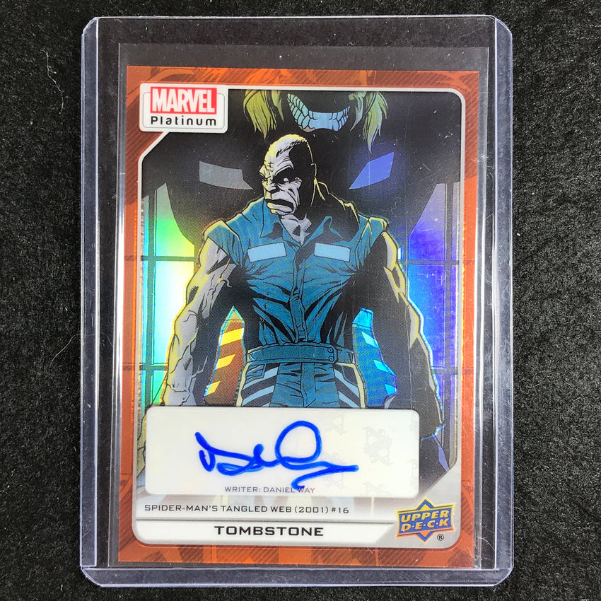 2023 Marvel Platinum TOMBSTONE DANIEL WAY High Series Creator Auto Orange 11/25