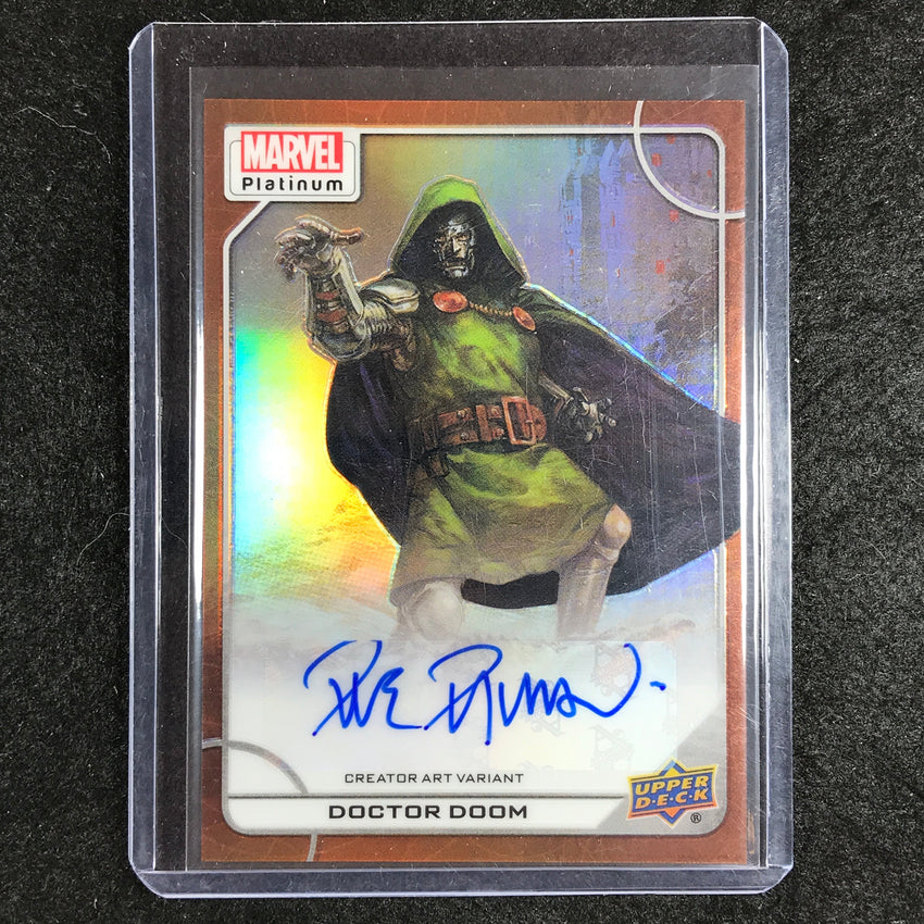 2023 Marvel Platinum DOCTOR DOOM DAVE DORMAN Creator Variant Auto Orange 21/25