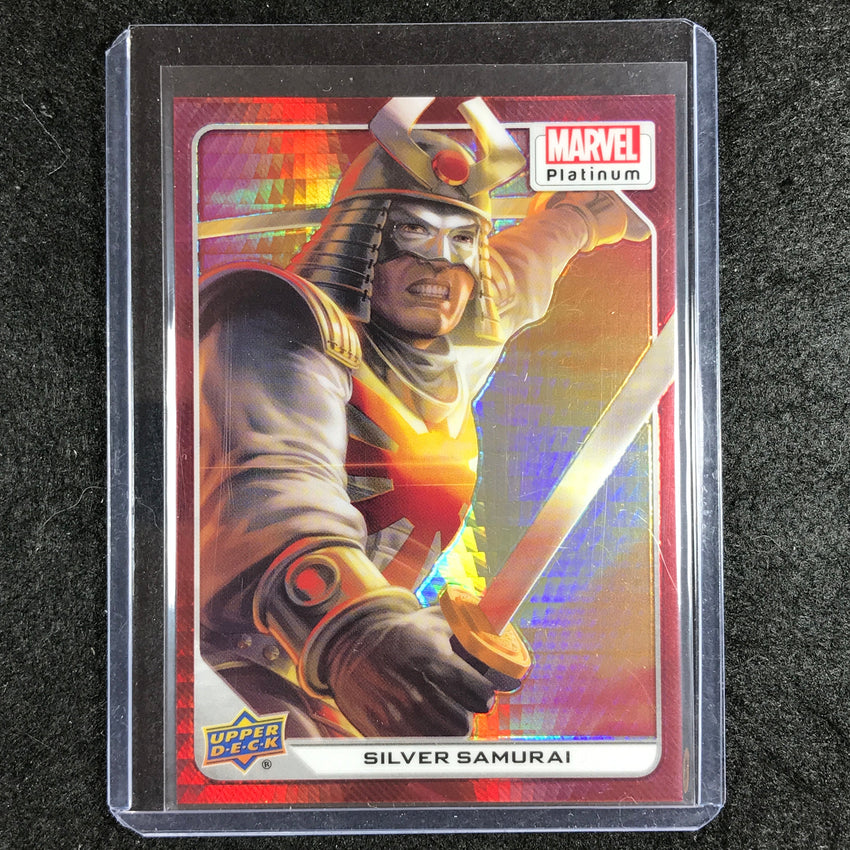 2023 Marvel Platinum SILVER SAMURAI Base Red Prism 98/199 #70