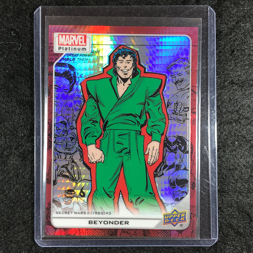 2023 Marvel Platinum BEYONDER High Series Base Red Prism 57/199 #139