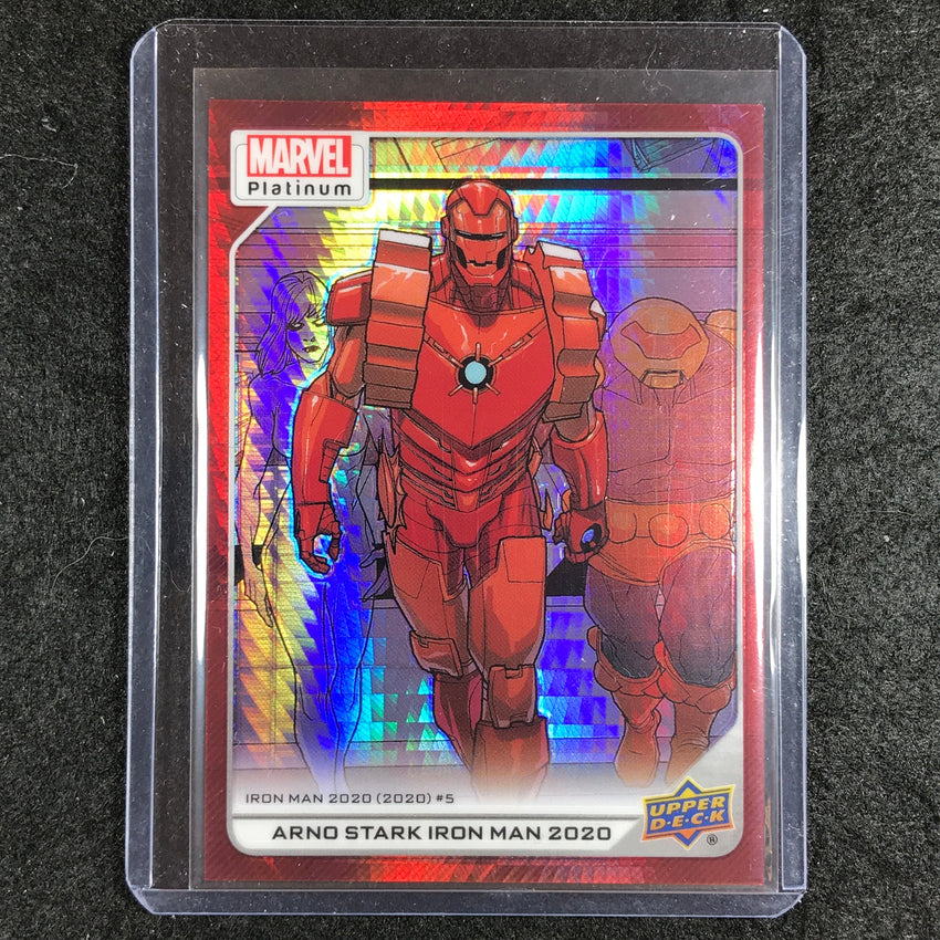 2023 Marvel Platinum ARNO STARK IRON MAN 2020 High Series Red Prism 74/199 #177