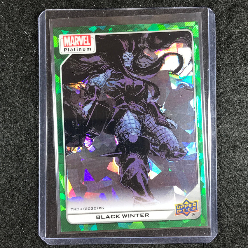 2023 Marvel Platinum BLACK WINTER High Series Base Green Crackle 98/99 #127