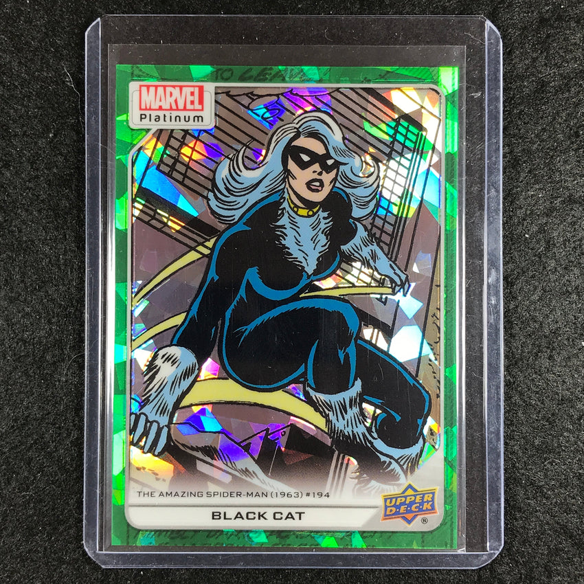2023 Marvel Platinum BLACK CAT High Series Base Green Crackle 45/99 #161