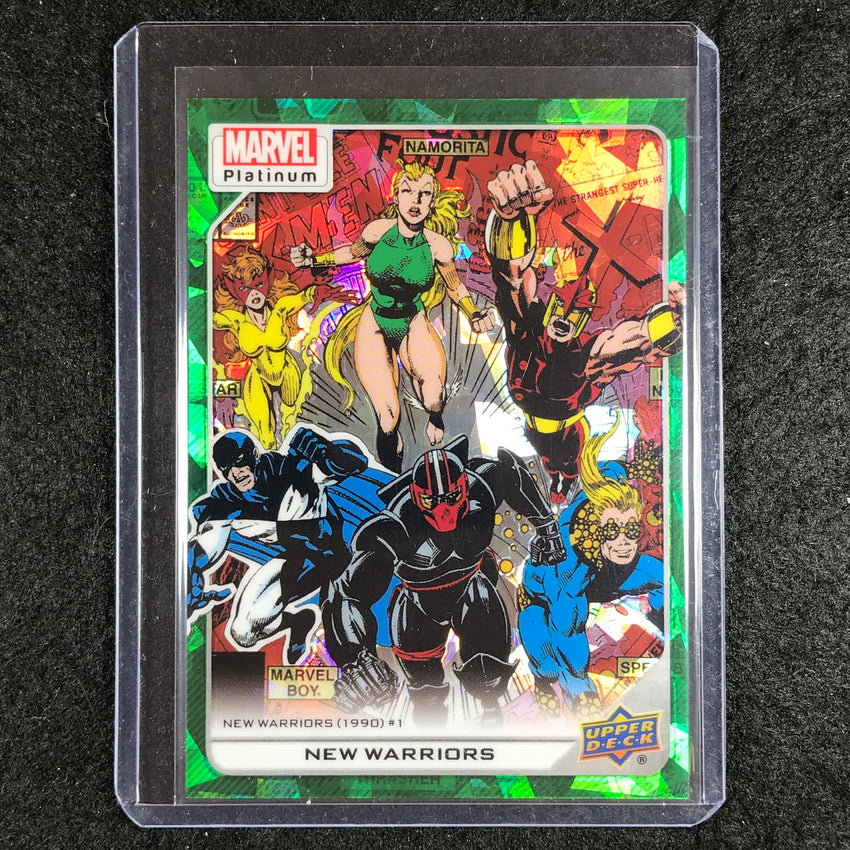 2023 Marvel Platinum NEW WARRIORS High Series Base Green Crackle 79/99 #162