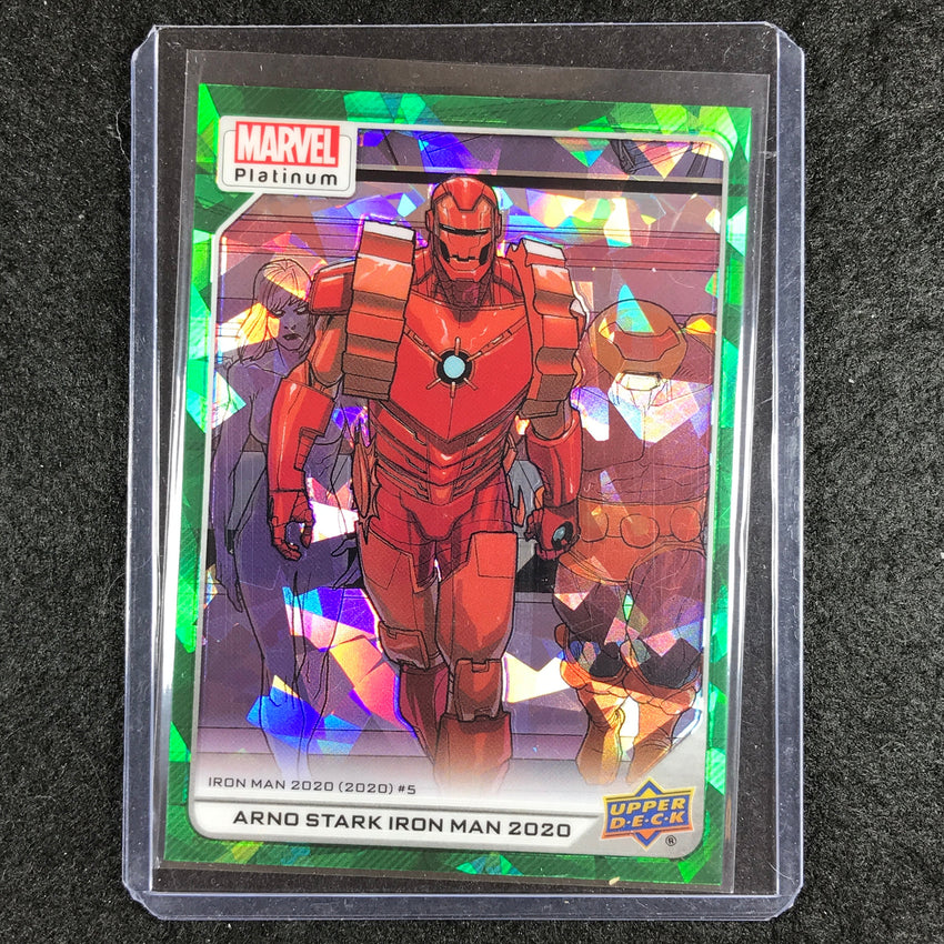 2023 Marvel Platinum ARNO STARK IRON MAN High Series Green Crackle 84/99 #177