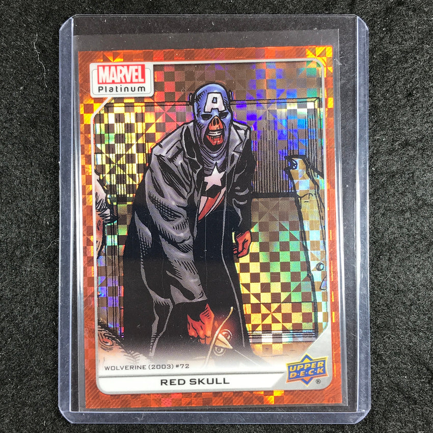 2023 Marvel Platinum RED SKULL High Series Base Orange Checkers 27/33 #173